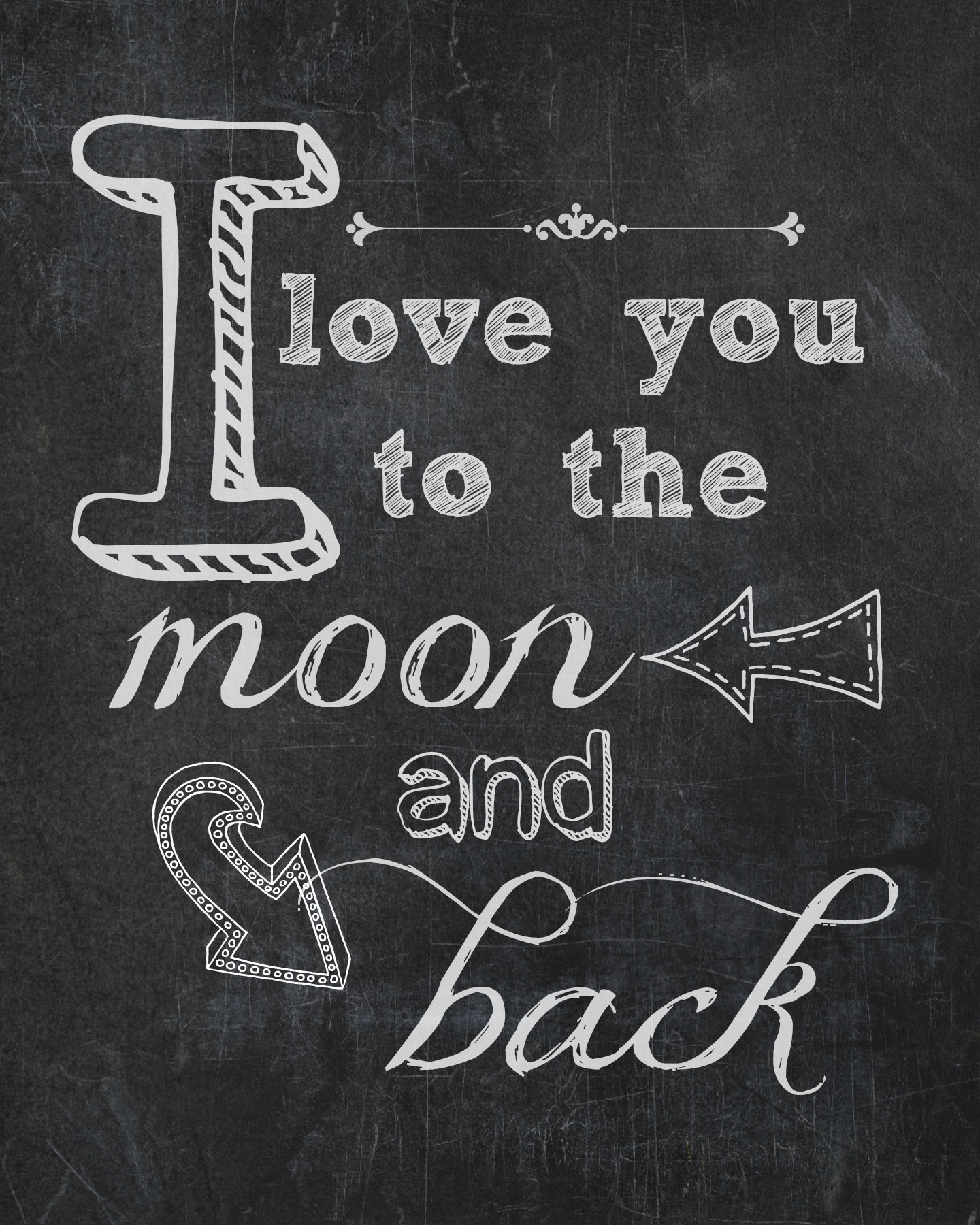 I Love You to the Moon  Back Free Printable  Endlessly Inspired