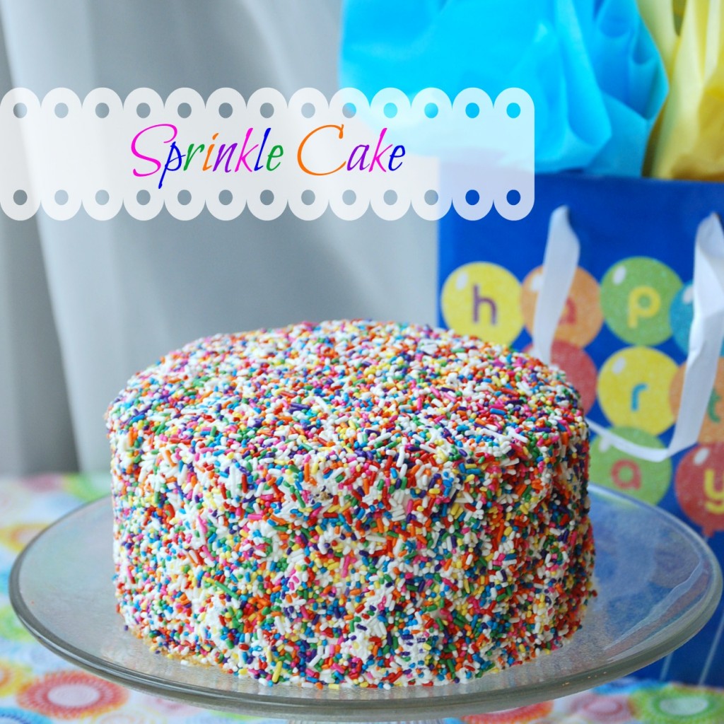 Sprinkle Cake! Learn some tips and tricks for making a beautiful, festive cake -- in 10 minutes!