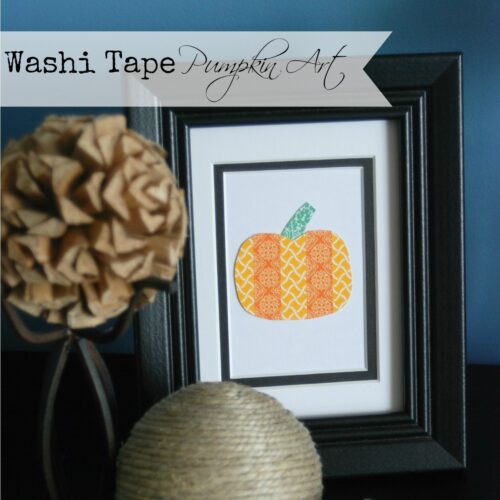 Washi Tape Pumpkin Art