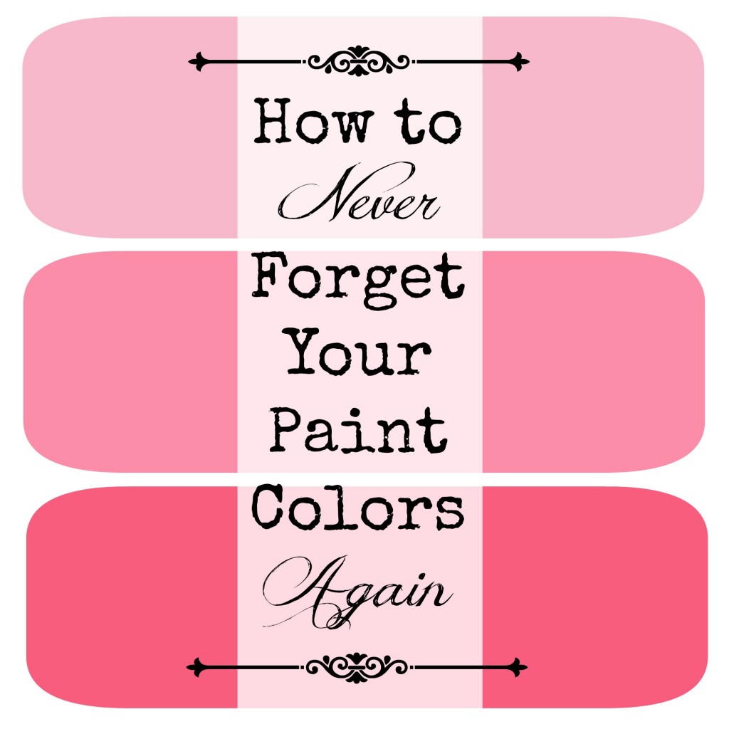 A totally simple, yet totally genius way to make sure you never forget what paint color you used in a room -- without having to save all those swatches!