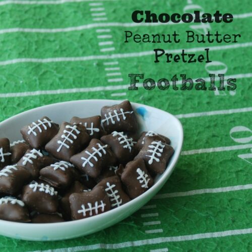 Chocolate-Peanut Butter Pretzel Footballs