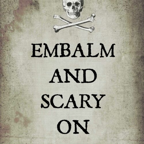 Embalm and Scary On Free Halloween Printable