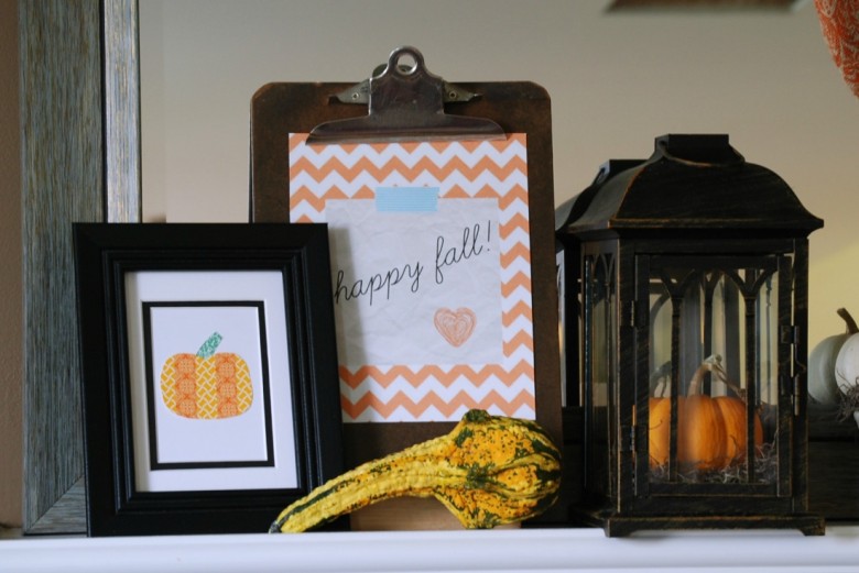 A beautiful, inexpensive, easy-to-do fall mantel filled with lots of DIY projects!
