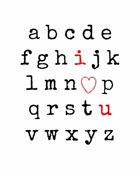 I Love You Alphabet Free Printable from Endlessly Inspired