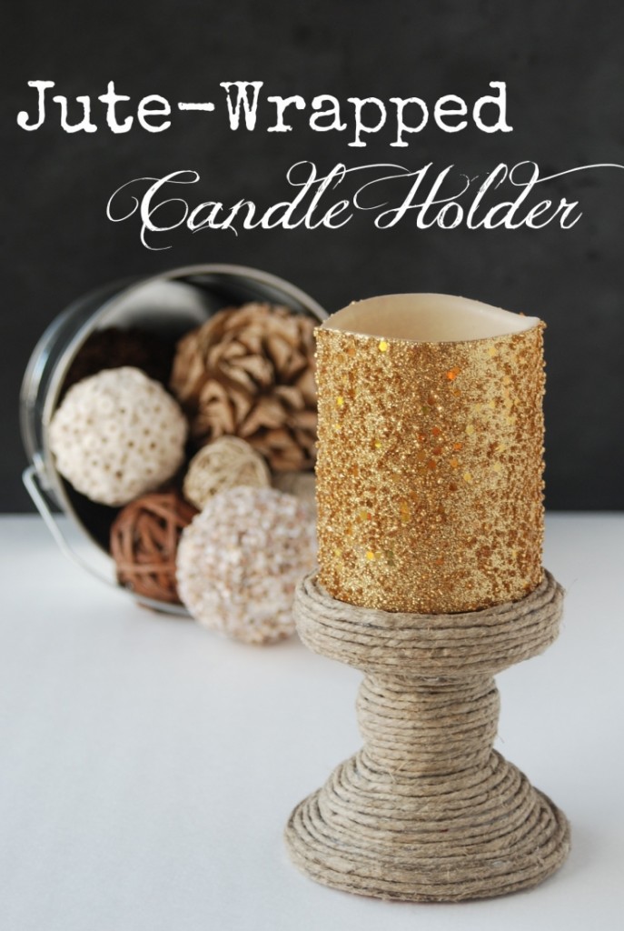 Make a jute-wrapped candle holder out of a thrift-store find. I love projects like this: easy, cheap and looks so great!!