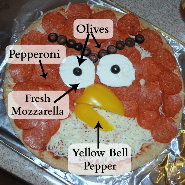 Make an angry birds pizza! Super easy, and what a fun treat for dinner!
