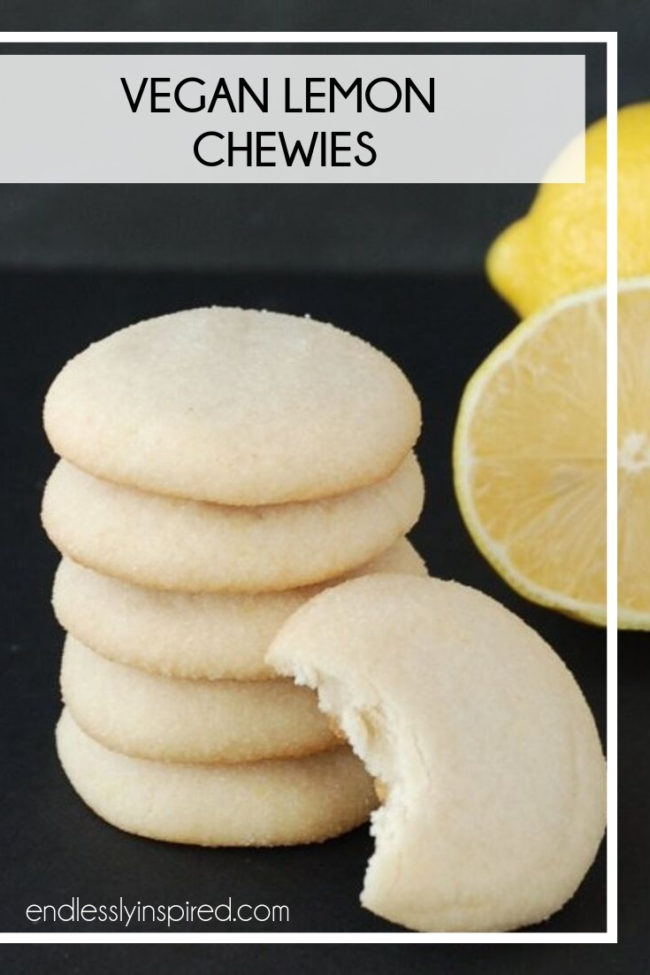 Stock of cookies with a lemon in the background