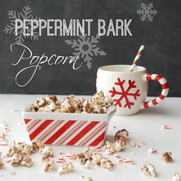 Peppermint Bark Popcorn -- A delicious, easy-to-make snack with all the flavors of a popular holiday treat!