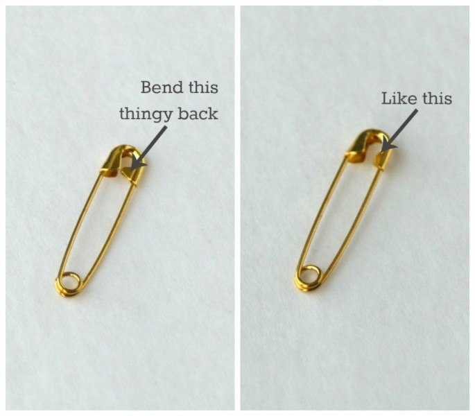 Make a cool, edgy bracelet in a few minutes, just from safety pins.