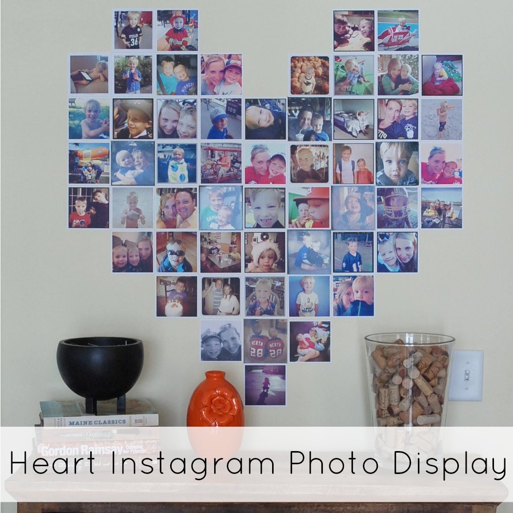 Make a heart-shaped display of Instagram photos. How cute is this ...