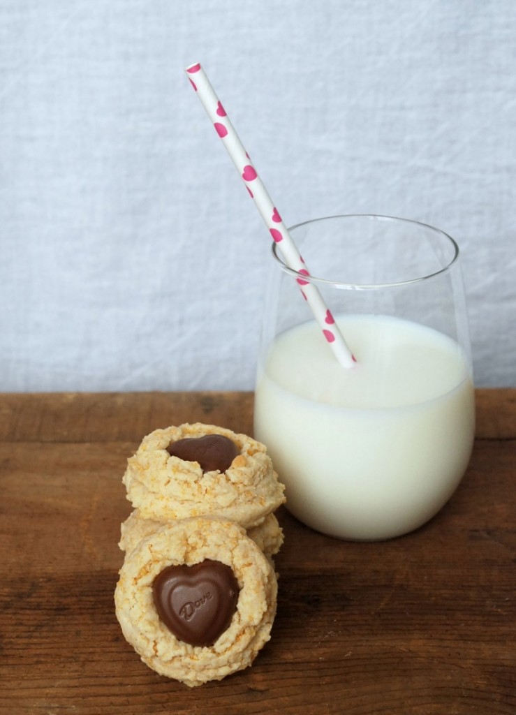 These cookies have cream cheese and Cap'n Crunch cereal in them and are topped off with a chocolate heart. Perfect for Valentine's Day, or any day!
