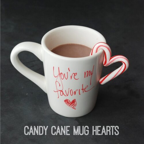 Candy Cane Mug Hearts