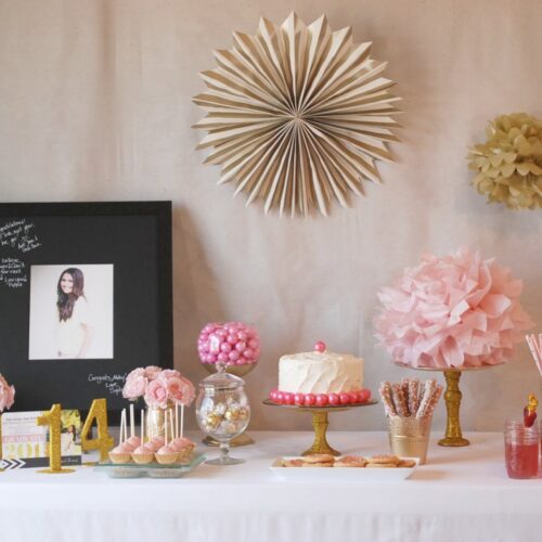 How to Create an Easy but gorgeous Pink and Gold Graduation Party