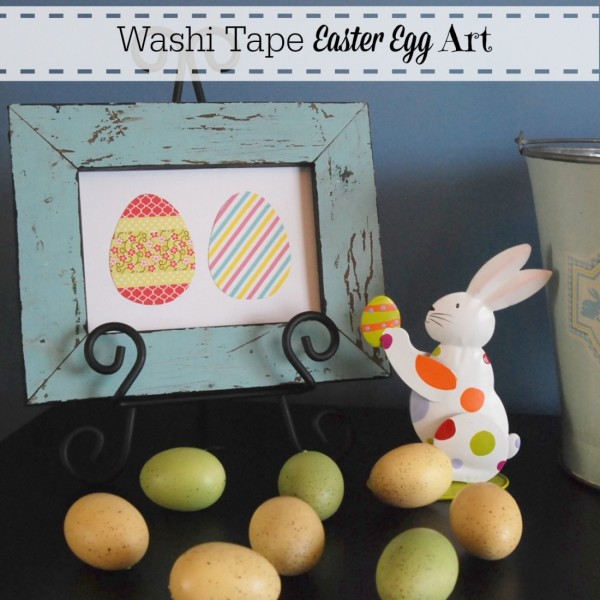 Make adorable washi tape Easter egg art in just minutes!