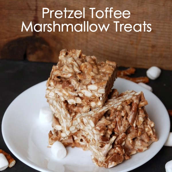 Pretzel Toffee Marshmallow Treats | Endlessly Inspired