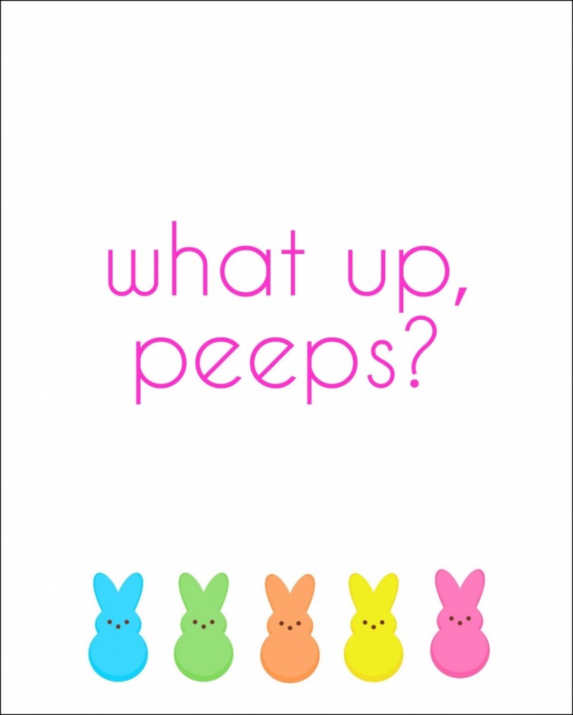 Free Peeps Easter Printable from Endlessly Inspired