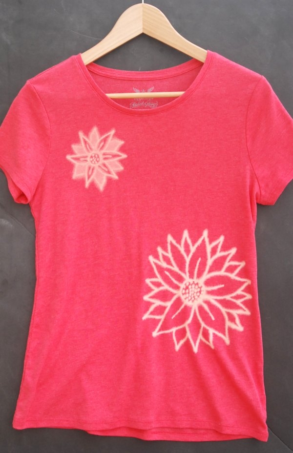 Use a Clorox bleach pen to create awesome designs on a plain t-shirt!