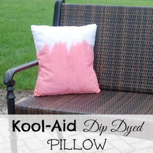 Kool-Aid Fruit Drink Dyed Outdoor Pillow
