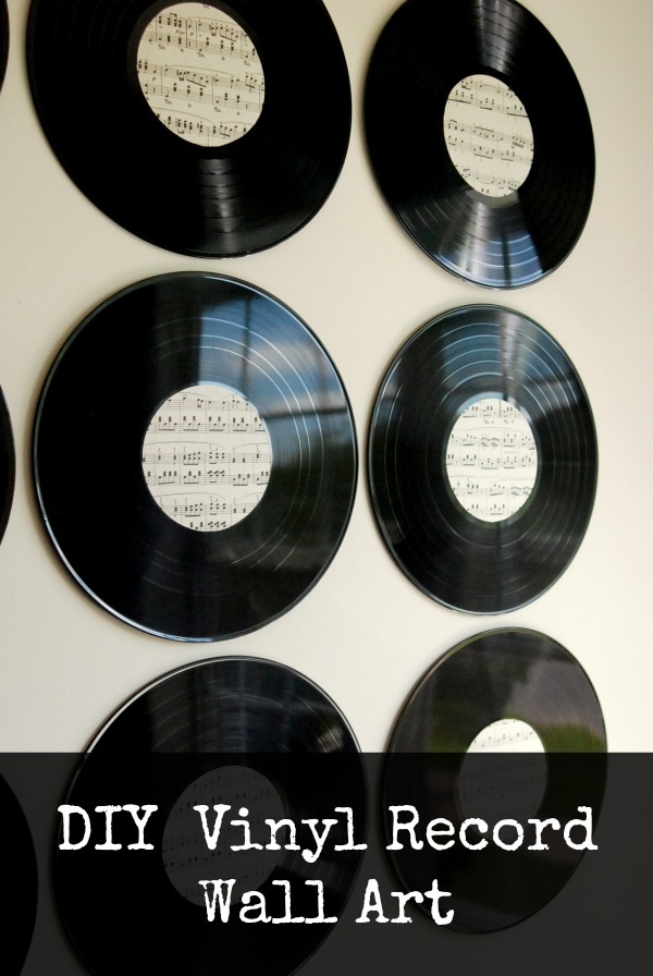 Creating retro artwork made out of vinyl records