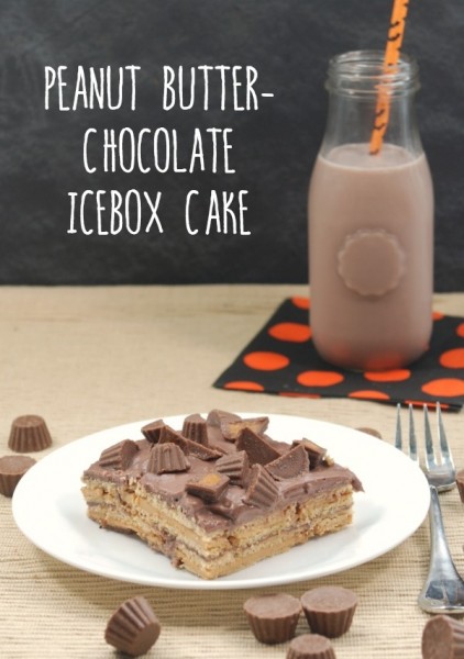 This Peanut Butter-Chocolate Pudding Cup Icebox Cake is easy and delicious, and a great way to use up leftover Halloween candy! #SnackPackMixins #shop #cbias