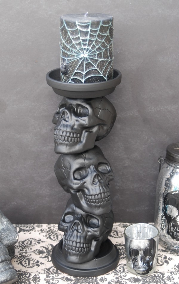 This DIY Skull candle holder is so easy to make, you won't believe it!