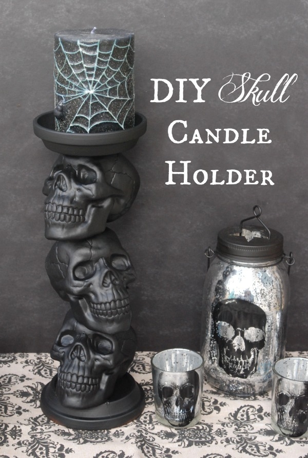 Skull Candle for Halloween Chic Decor