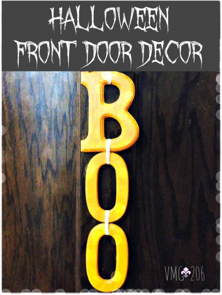 Make this cute Halloween Front Door for almost nothing, and in just a few minutes!