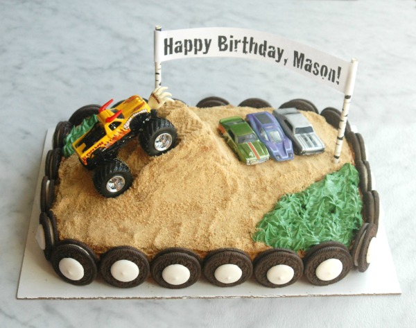 This monster truck birthday cake is so much easier to make than it ...