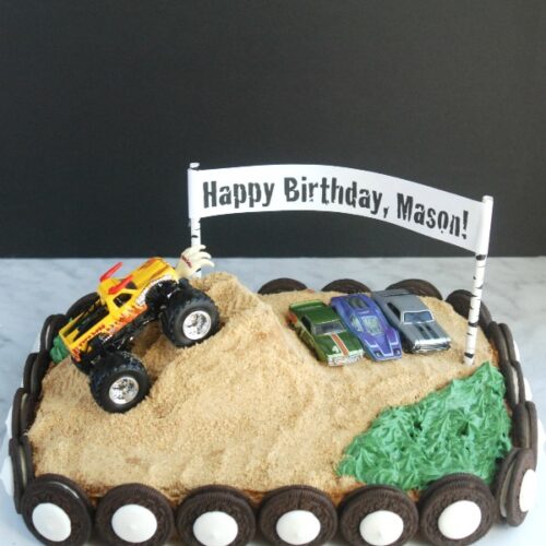 Easy Monster Truck Birthday Cake