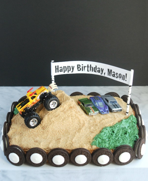 Monster truck illustration  birthday party theme for kids