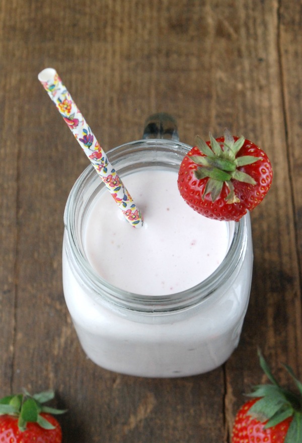 This strawberry cheesecake protein shake is so amazingly delicious, it's hard to believe it's good for you. And, you will never guess what the secret ingredient is!!