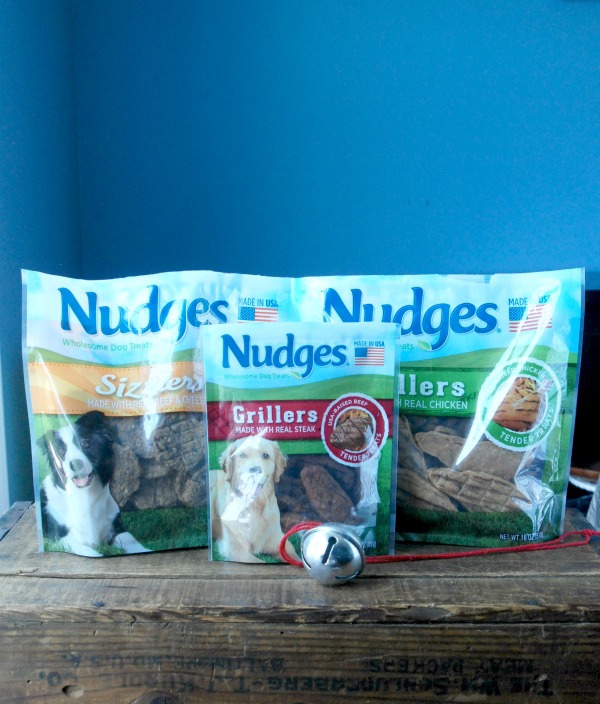 Use Nudges dog treats from @Walmart to teach your dog how to ring a bell to let you know when he has to go outside! #NudgeThemBack #ad