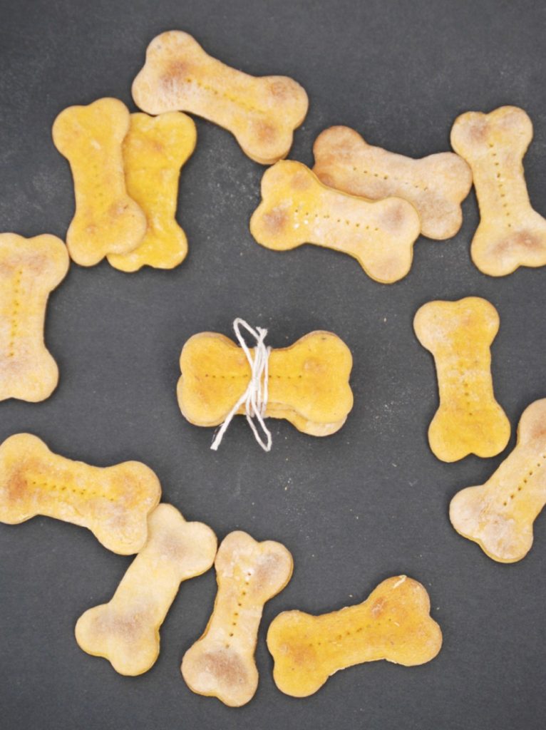 Make easy and delicious Pumpkin-Banana dog treats for your best furry friend!