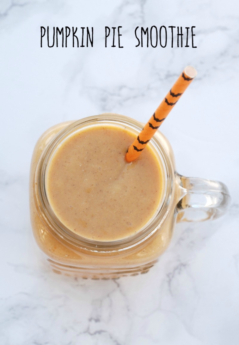This smoothie tastes just like a big ol' slice of pumpkin pie, but without all the guilt -- it's actually good for you!