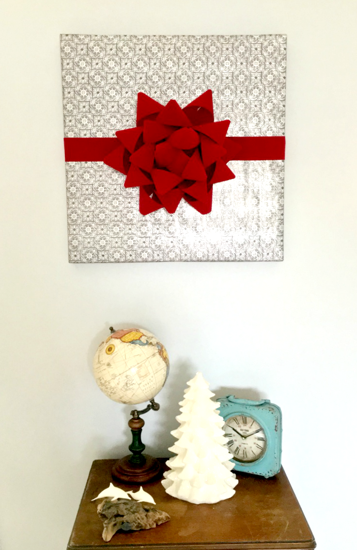 Making a huge present-style bow out of ribbon is actually way easier than you'd think!