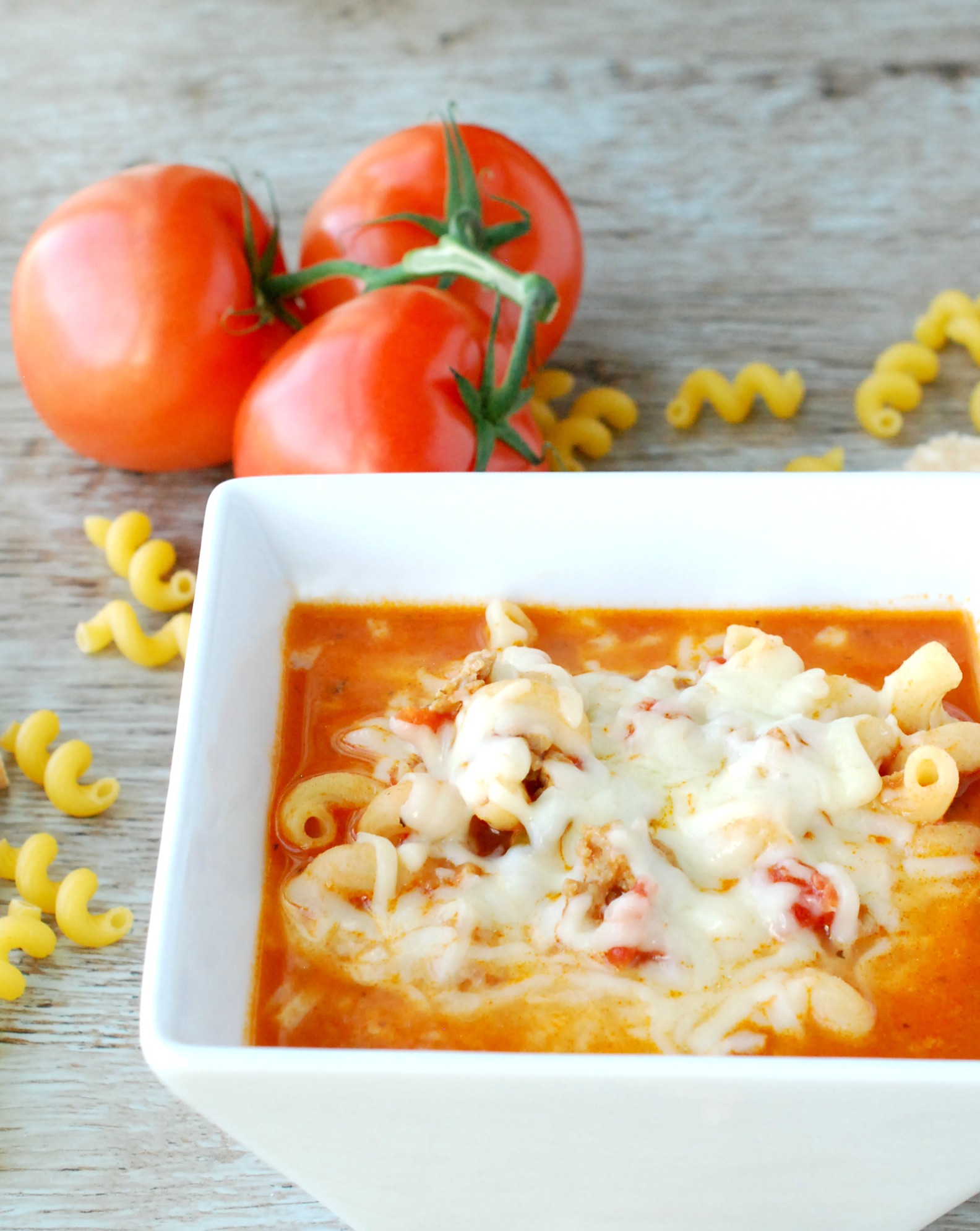 Lasagna soup is a quick, easy, and slightly healthier way to get your lasagna fix!
