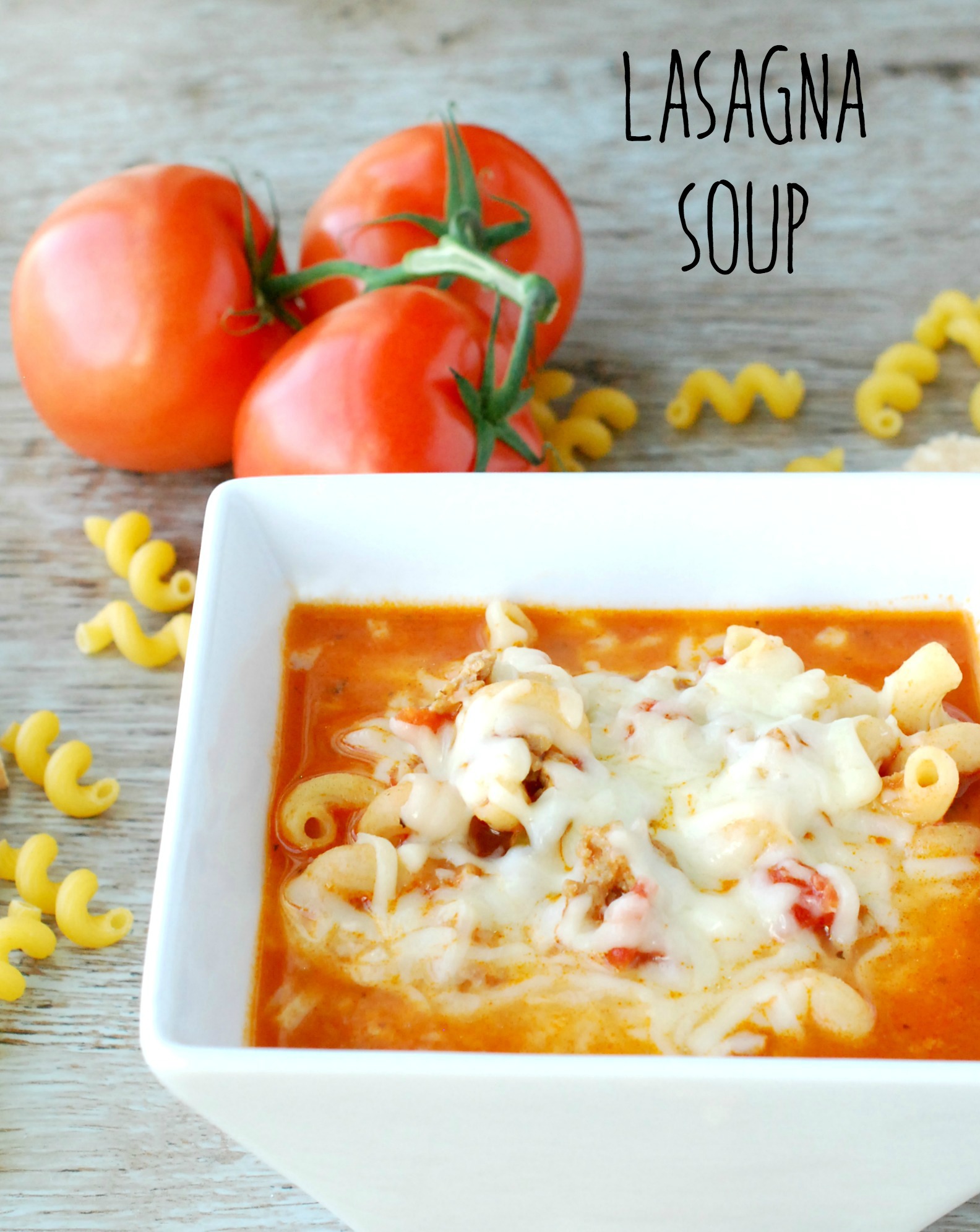 Lasagna soup is a quick, easy, and slightly healthier way to get your lasagna fix!