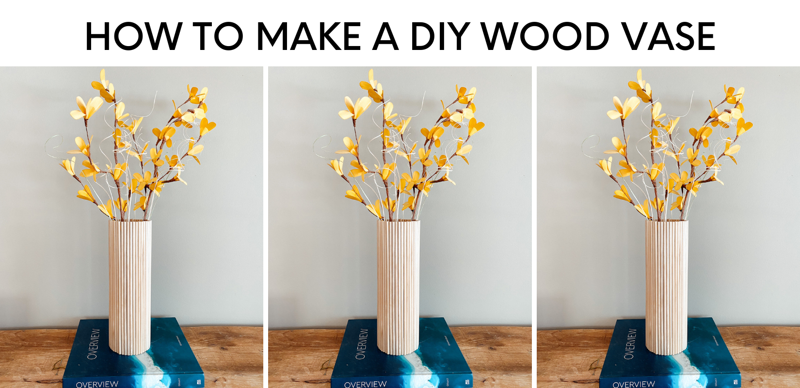 Make a Flower Vase with Wood Stick, How to make Stick Flower Vase and  flower arrangement 