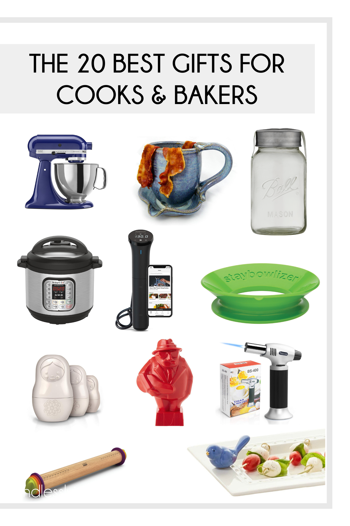 Collage of gifts for cooks & bakers